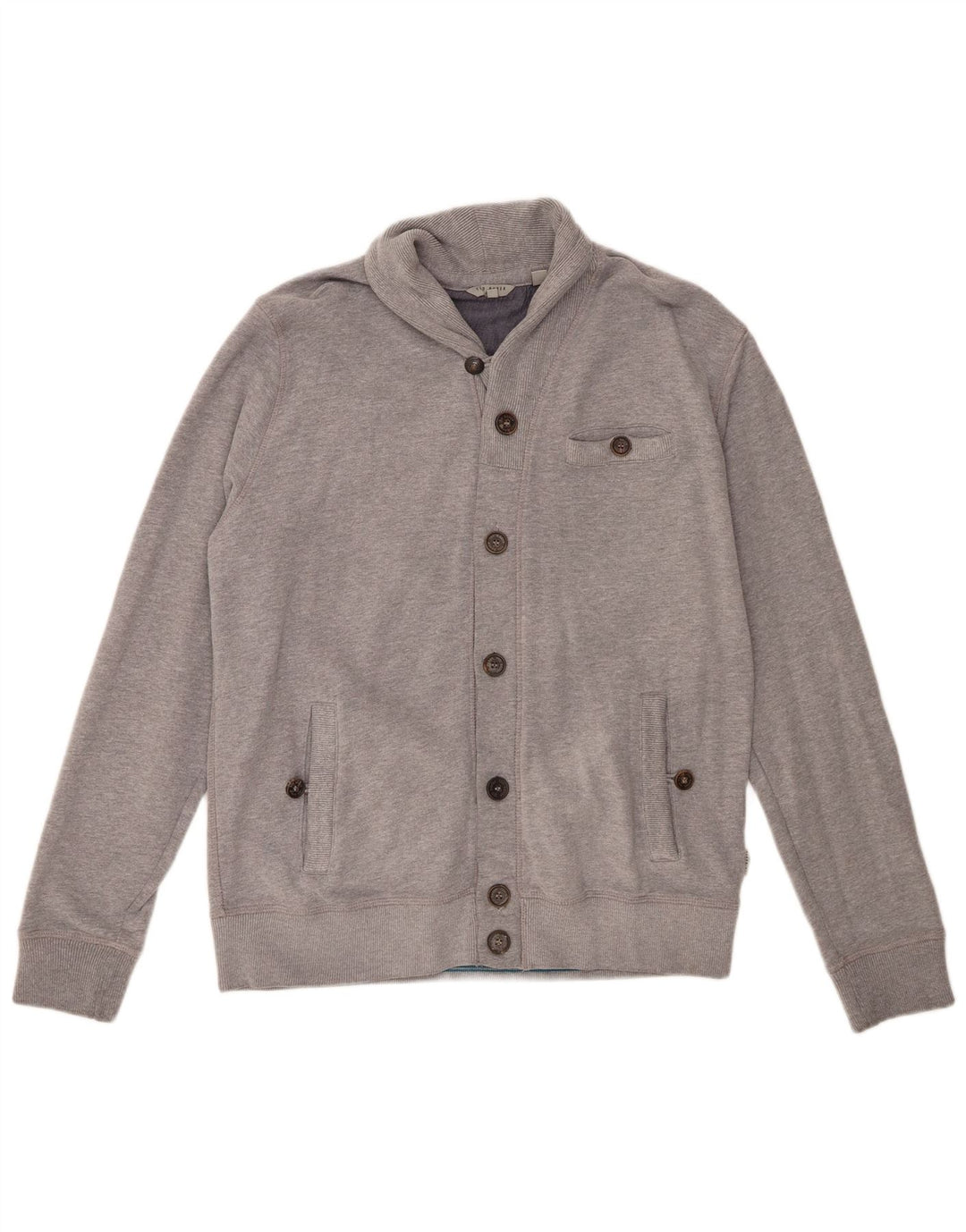 Giacca da ginnastica da uomo Ted Baker taglia 4 grande in cotone grigio