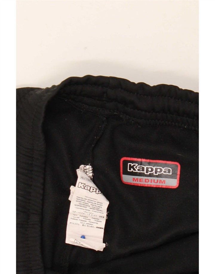 Pantaloni da tuta con grafica Kappa da uomo, poliestere nero medio