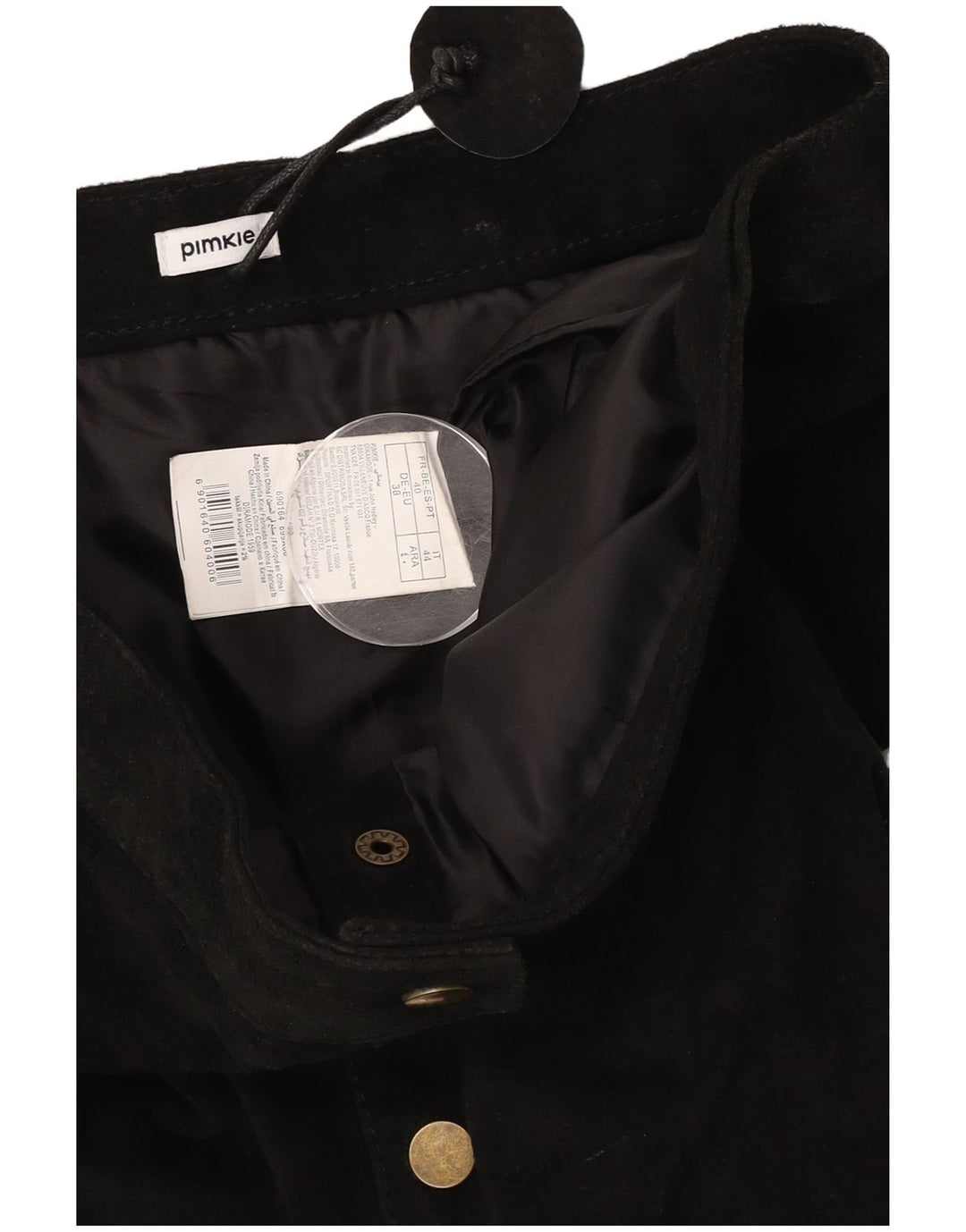 Minigonna da donna in pelle scamosciata Pimkie IT 44 media W30 in pelle nera