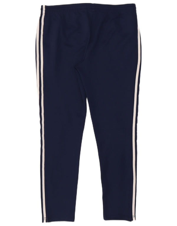 Adidas Womens Tracksuit Trousers UK 14 Large Navy Blue Polyester