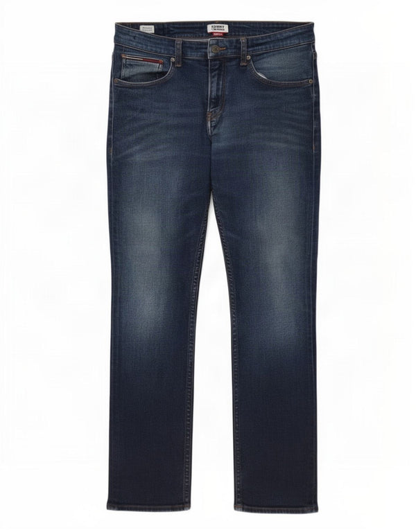 Jeans dritti da uomo Tommy Hilfiger W34 L32 cotone blu