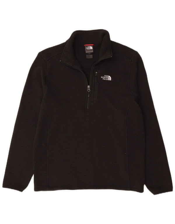 Maglione maglione con zip da uomo The North Face nero medio