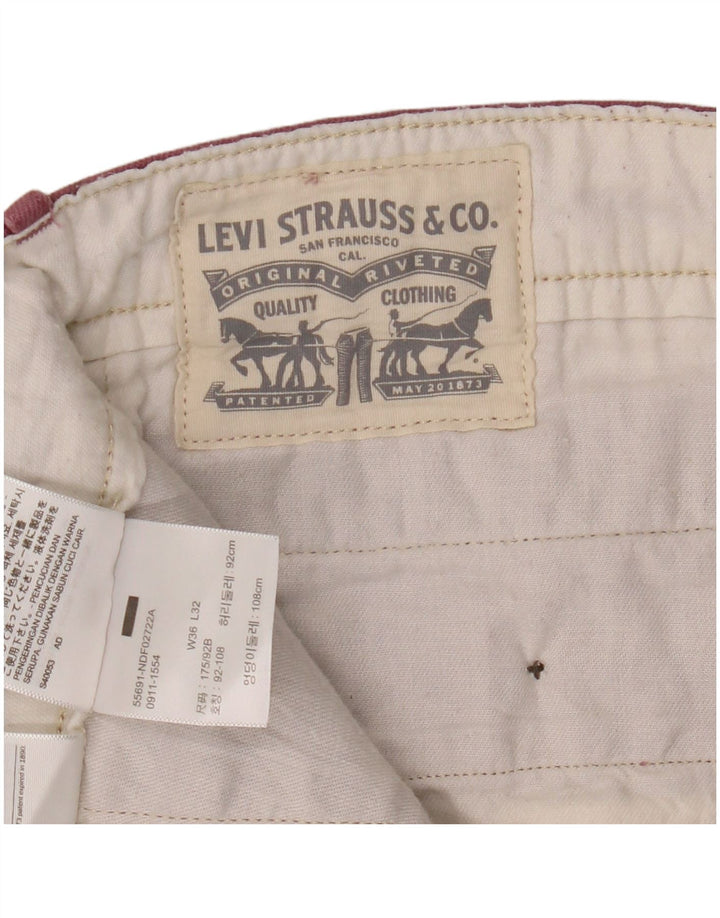Pantaloni chino slim da uomo Levi's W36 L32 in cotone rosa