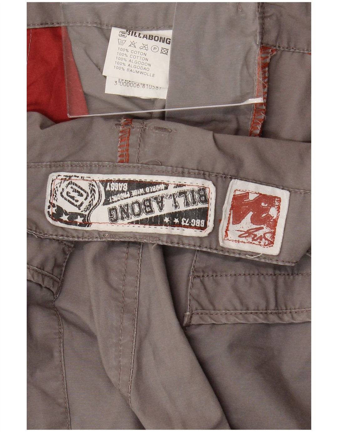 Bermuda cargo da uomo BILLABONG W34 Large in cotone grigio