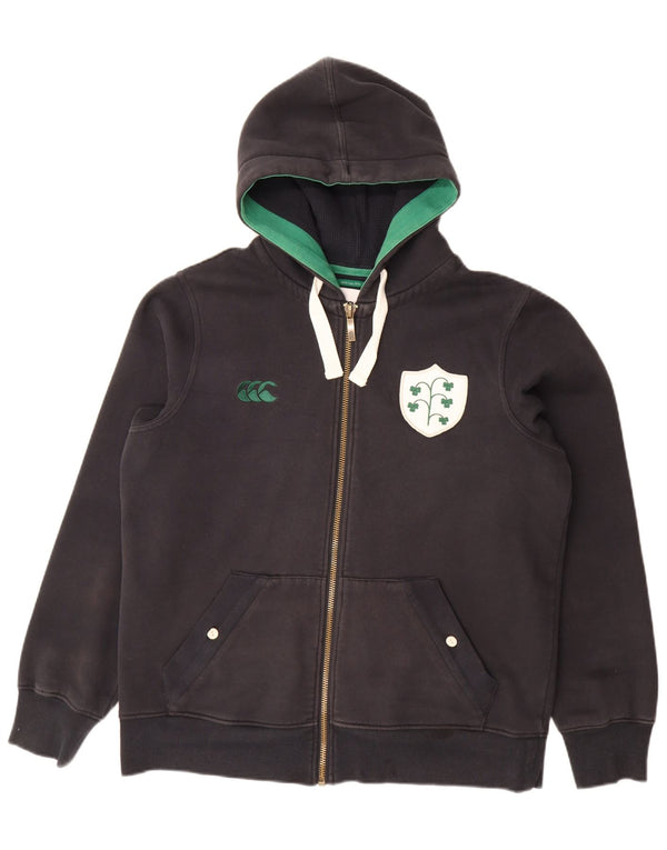 Maglione con cappuccio e zip da uomo CANTERBURY grande in cotone nero