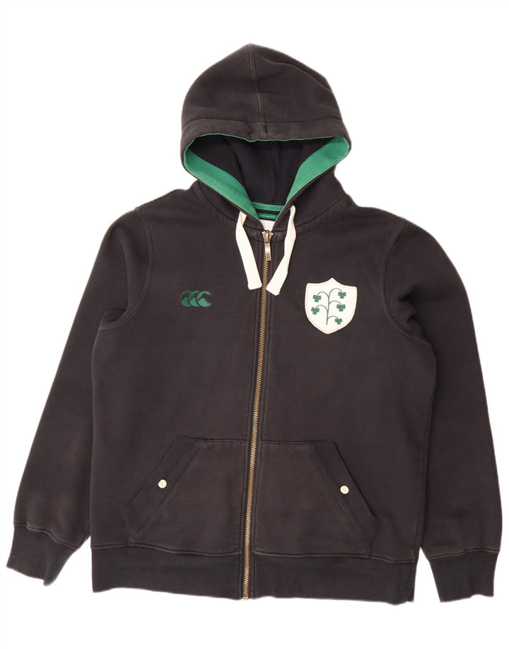 Maglione con cappuccio e zip da uomo CANTERBURY grande in cotone nero