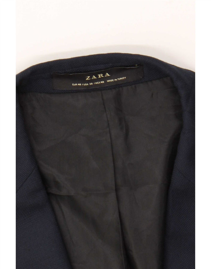 Giacca blazer da uomo a 1 bottone Zara EU 48 blu navy medio