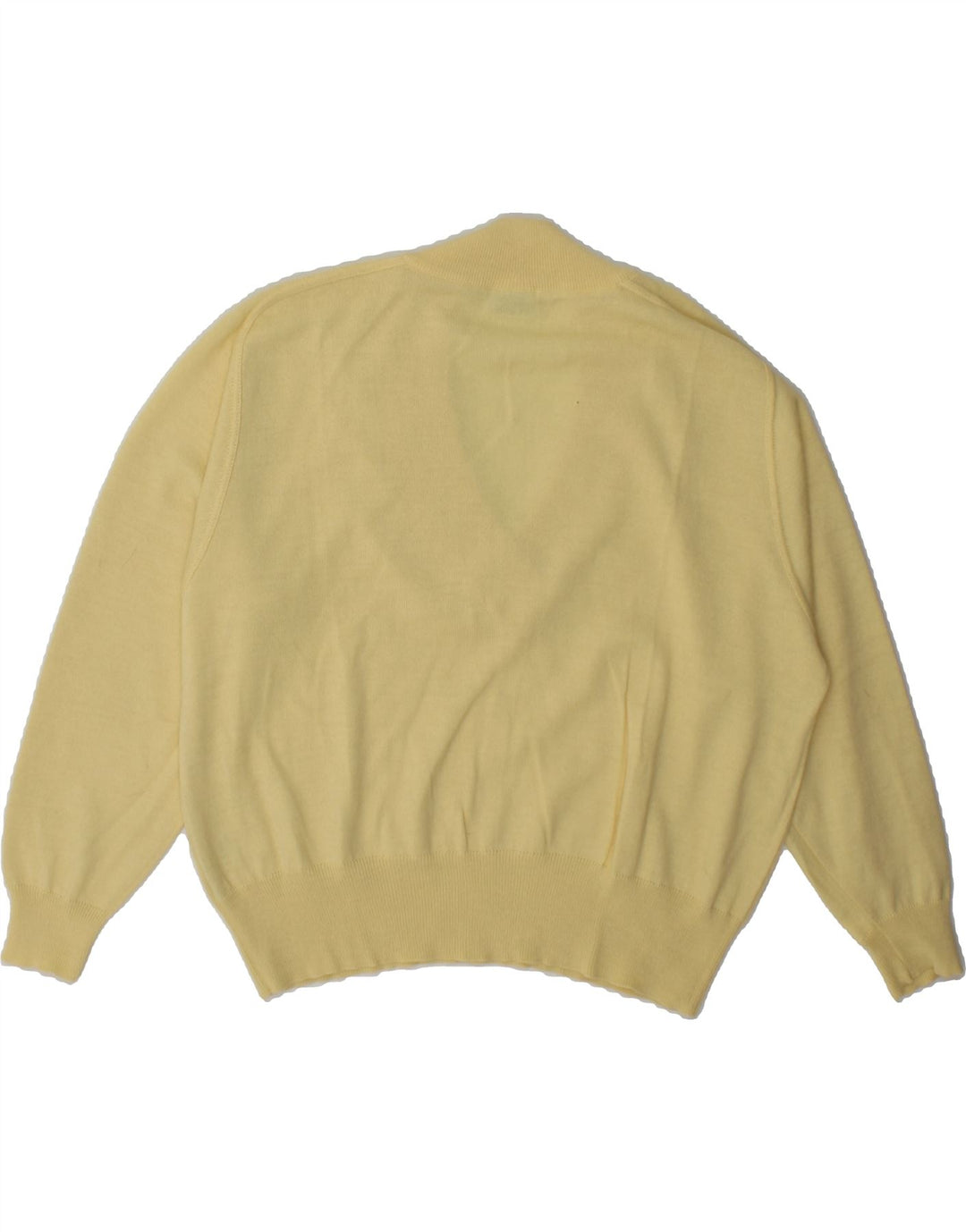 LUCIA Womens V-Neck Jumper Sweater UK 20 2XL Yellow Polyester Vintage Lucia and Second-Hand Lucia from Messina Hembry 