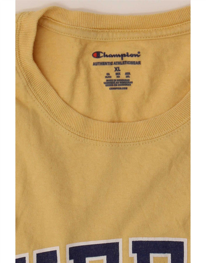 T-shirt grafica da uomo Champion Top XL gialla