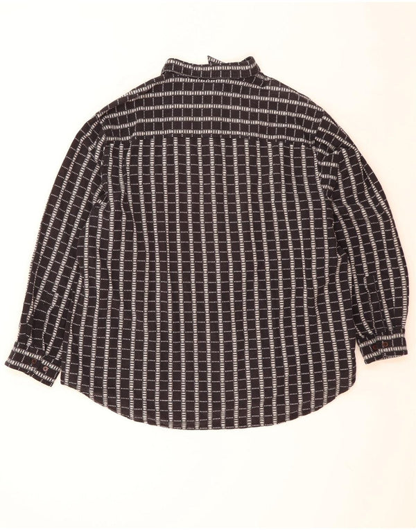 Camicia vintage da uomo taglia 47/48 2XL cotone a quadri blu navy