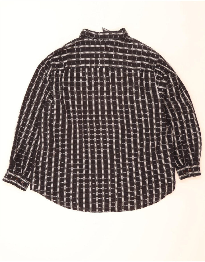 Camicia vintage da uomo taglia 47/48 2XL cotone a quadri blu navy