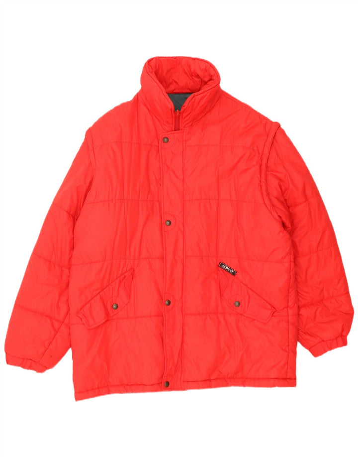 Giacca da sci vintage da uomo UK 42 XL poliestere rosso