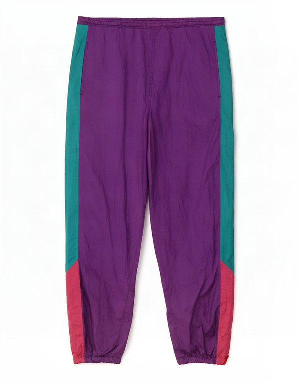 Pantaloni da tuta da donna vintage Joggers UK 14 Blocco colore viola medio
