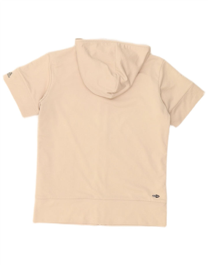 Giacca da ginnastica con cappuccio Adidas Climacool da donna UK 10 piccola Beige