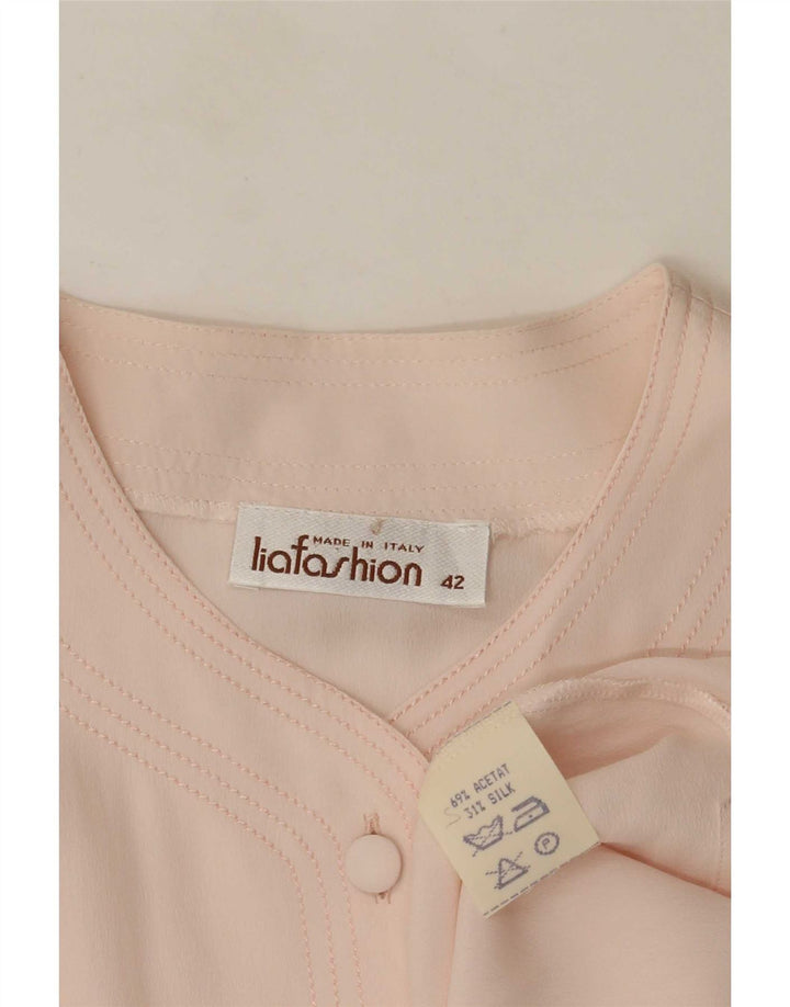 Camicetta camicia vintage da donna IT 42 Acetato rosa medio
