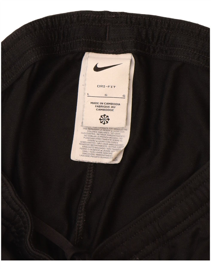 Pantaloni da tuta Nike Dri Fit da donna UK 14 Large Nero Poliestere