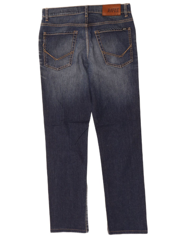 Jeans dritti da uomo Rifle W33 L31 in cotone blu