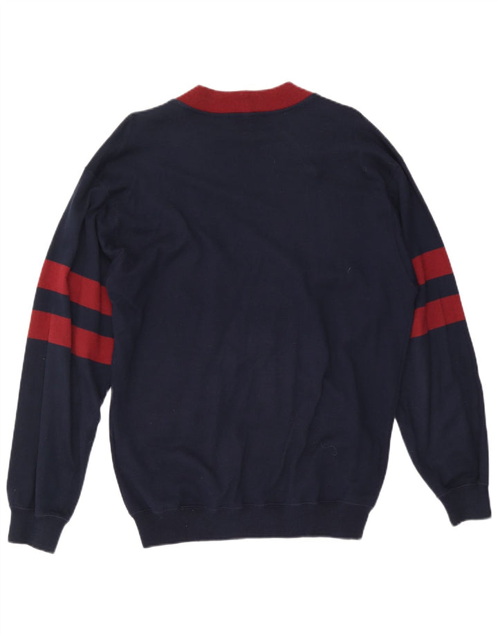 Maglione cardigan da uomo Peter Brown IT 50 cotone blu navy medio