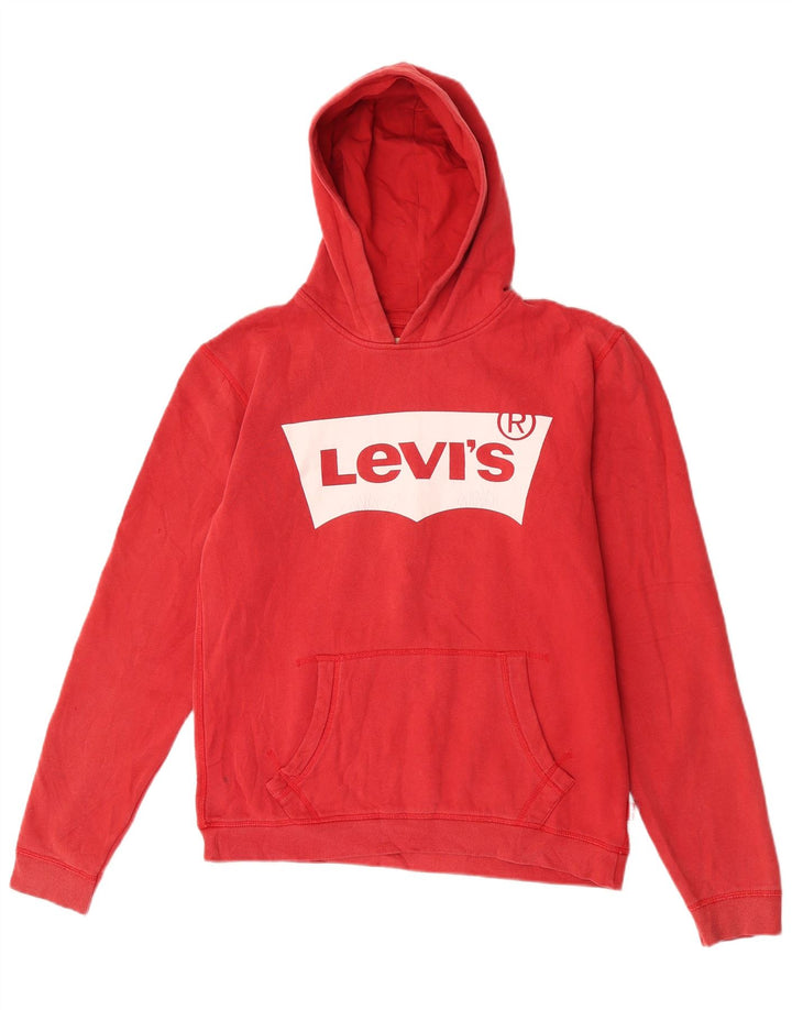 Maglione con cappuccio grafico Levi's per ragazzi 15-16 anni Rosso