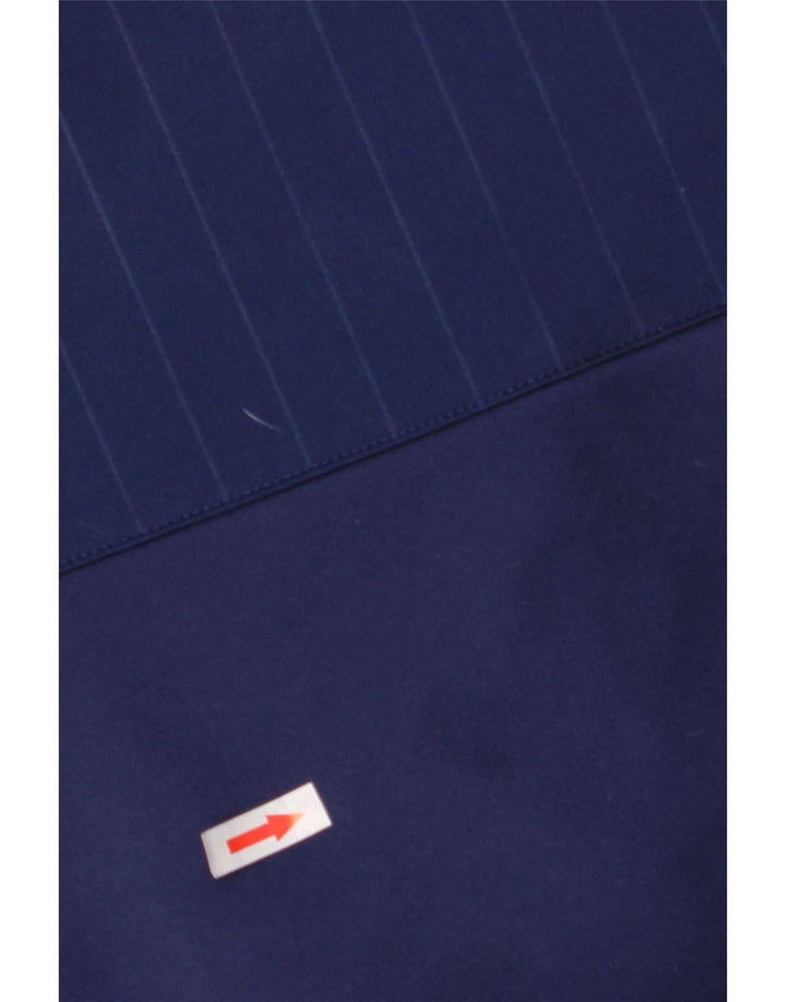 Adidas Uomo Felpa con cappuccio Maglione Large Blu Navy Colourblock Poliestere