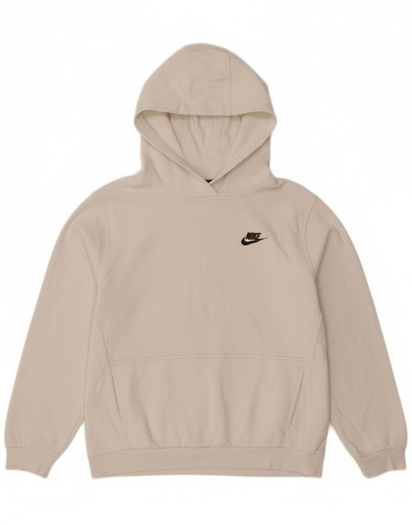 Felpa con cappuccio Nike da bambino 13-14 anni XL in cotone bianco