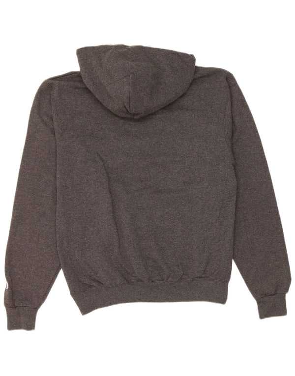 Champion Mens Harvard Graphic Hoodie Jumper Small Grey Flecked Cotton