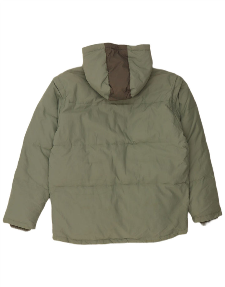 Giacca imbottita con cappuccio Fila da uomo UK 40 Large Verde Poliammide