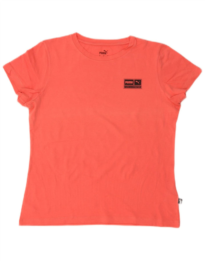 T-shirt da donna Puma UK 14 cotone arancione medio