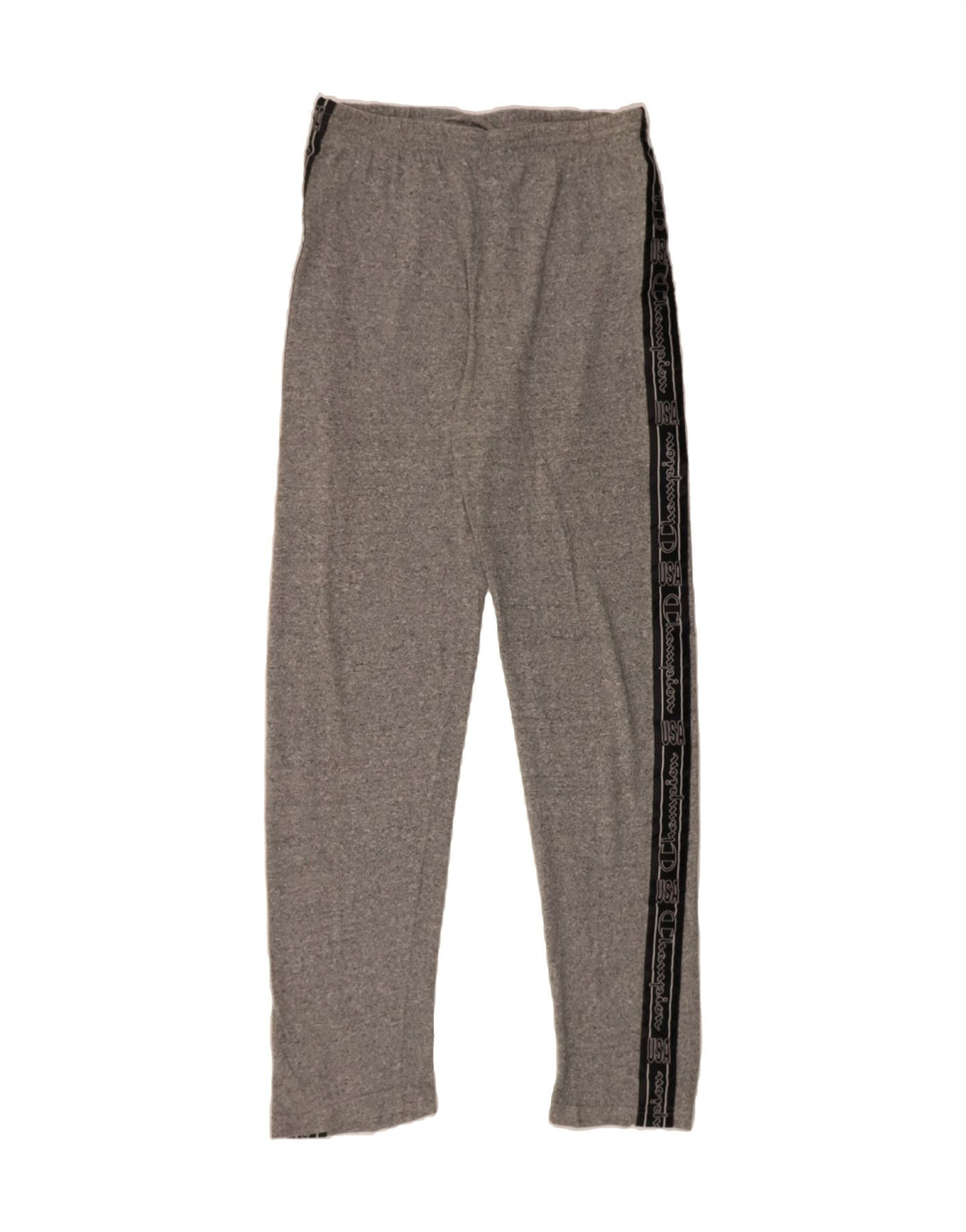 CHAMPION Mens Graphic Tracksuit Trousers Large  Grey Colourblock Cotton Vintage Champion and Second-Hand Champion from Messina Hembry 