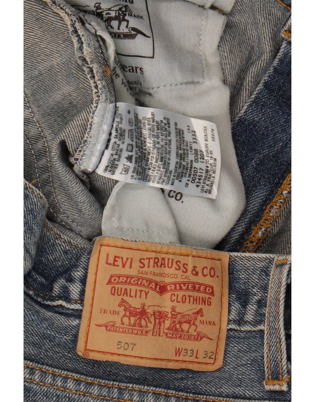 Jeans Levi's 507 Bootcut da donna W33 L28 in cotone blu