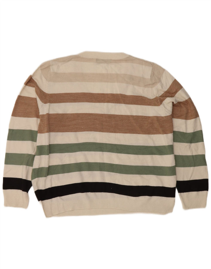 Maglione maglione con scollo a V da donna Marks & Spencer UK 16 grande multicolore