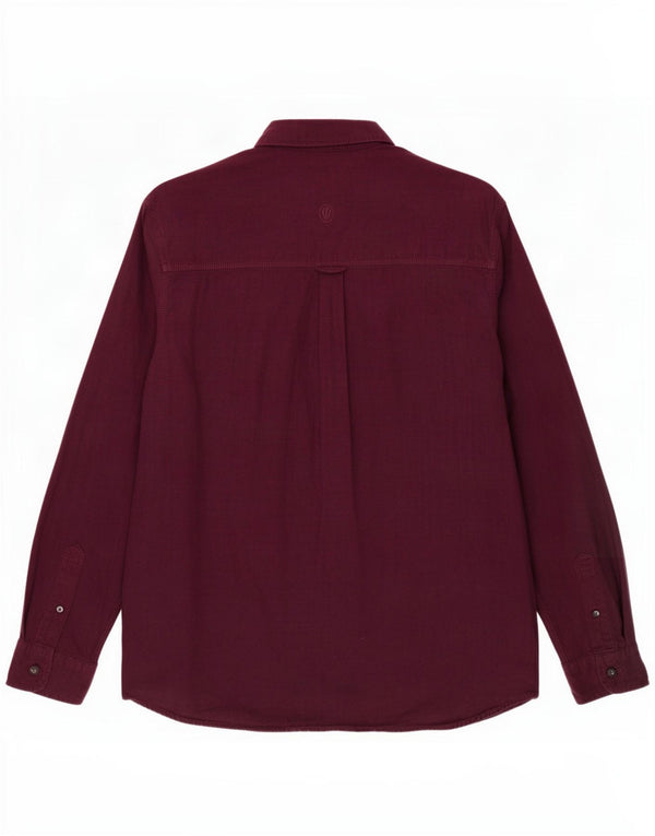 Camicia da uomo Fat Face XL in cotone bordeaux