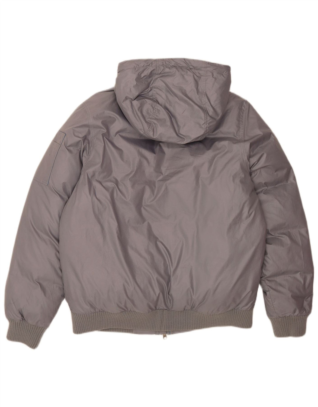 Giacca imbottita con cappuccio Nike da uomo UK 38 Poliestere grigio medio
