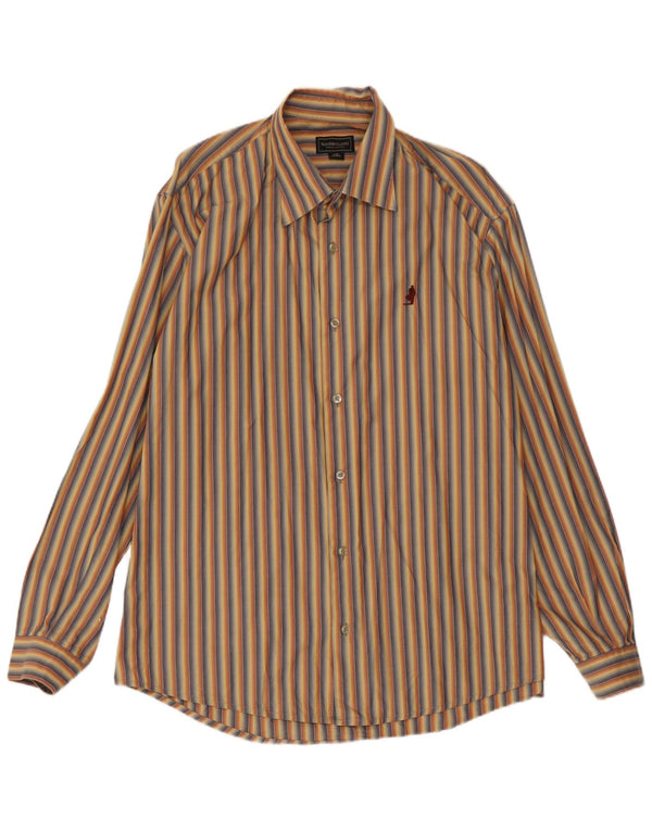 Camicia da uomo Marlboro Classics XL in cotone a righe multicolore