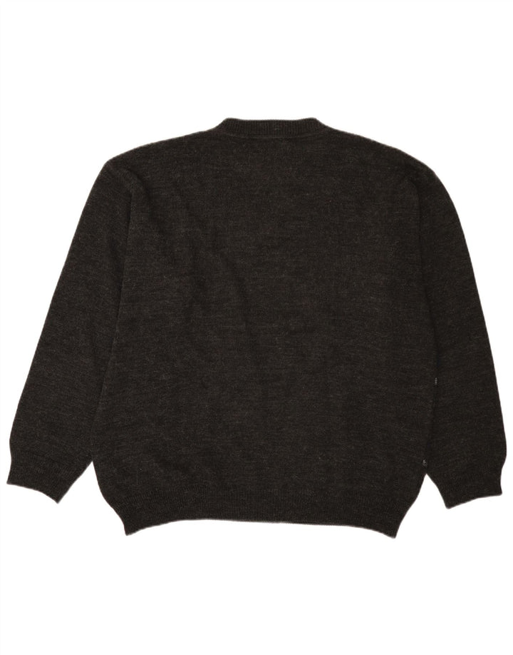 Maglione maglione girocollo da uomo BEXLEYS XL poliacrilico a righe grigie