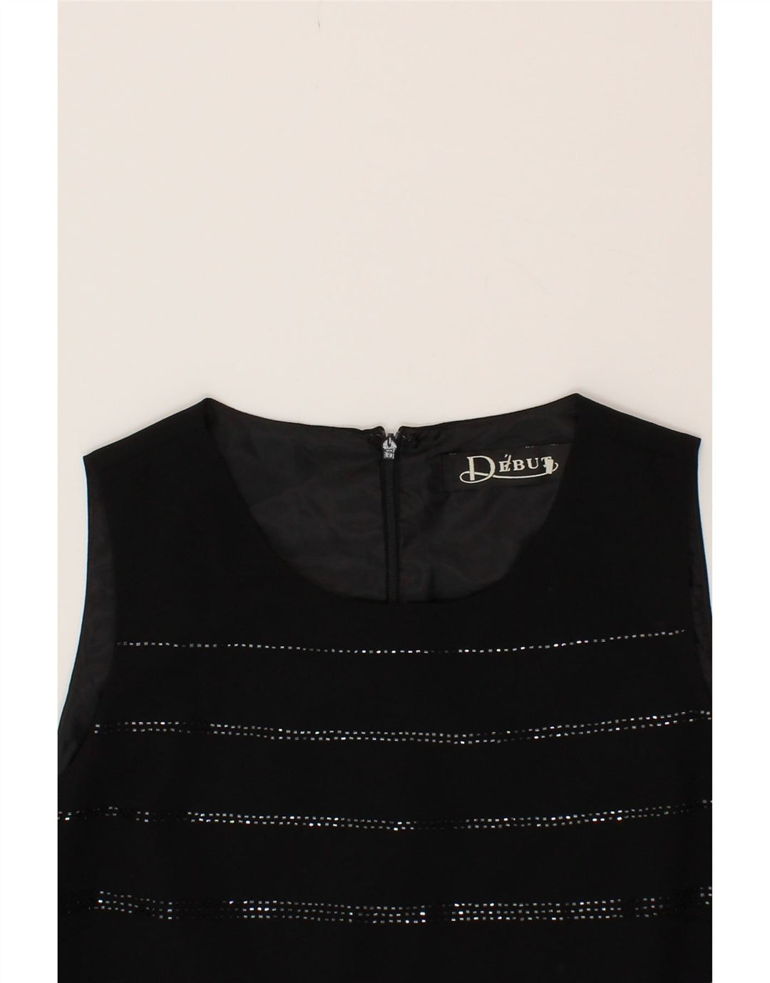 DEBUT Womens Sheath Dress UK 14 Large Black Polyester Vintage Debut and Second-Hand Debut from Messina Hembry 