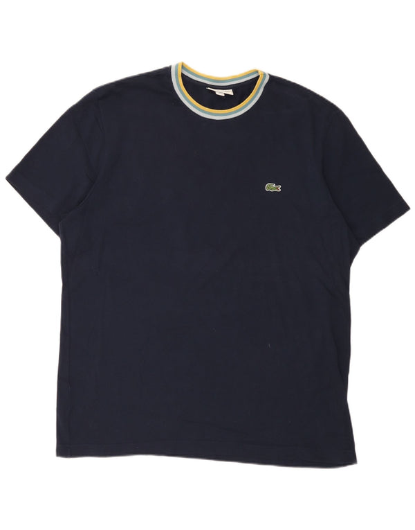 T-shirt da uomo Regular Fit Lacoste taglia 6 XL in cotone blu navy