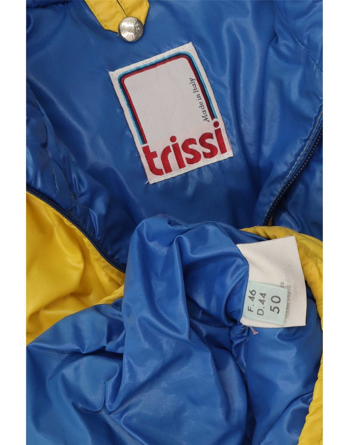 Giacca imbottita da uomo Trissi IT 50 Large in nylon color block giallo