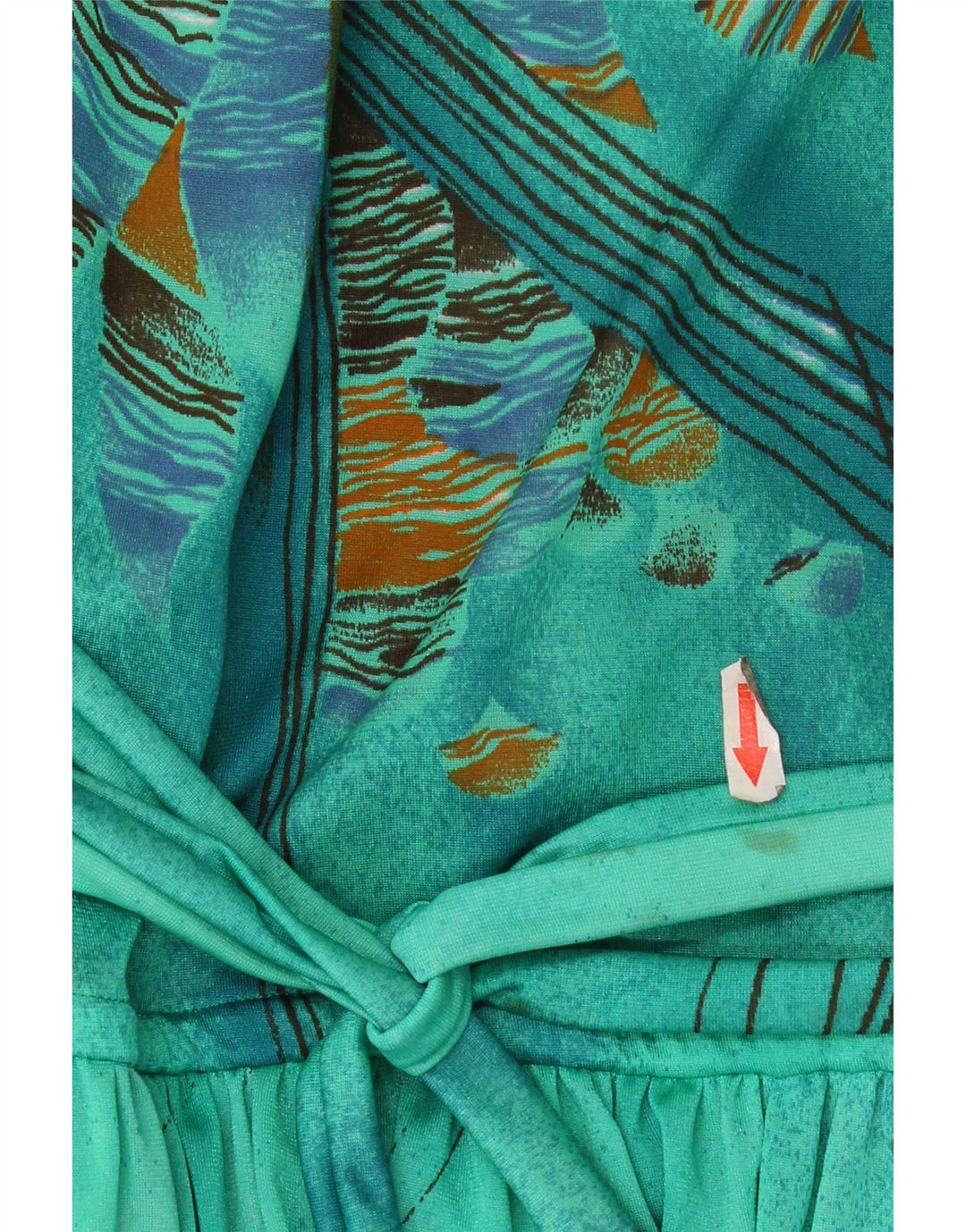 Tuta vintage da donna IT 44 Verde medio floreale in poliammide