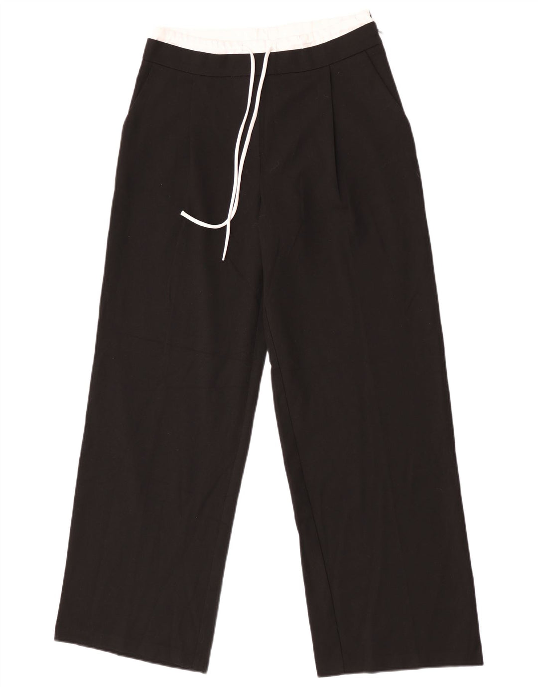 Pantaloni chino con pegging da donna Zara piccoli W26 L30 poliestere nero