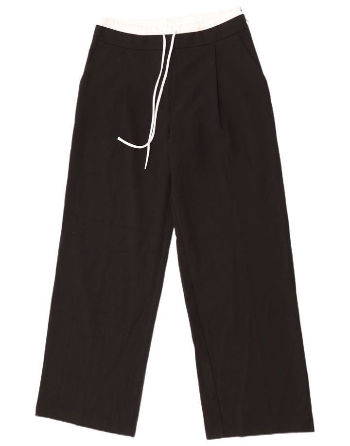 Pantaloni chino con pegging da donna Zara piccoli W26 L30 poliestere nero
