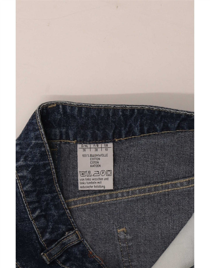 Mini gonna in denim da donna Explorer UK 10 piccola W28 cotone blu