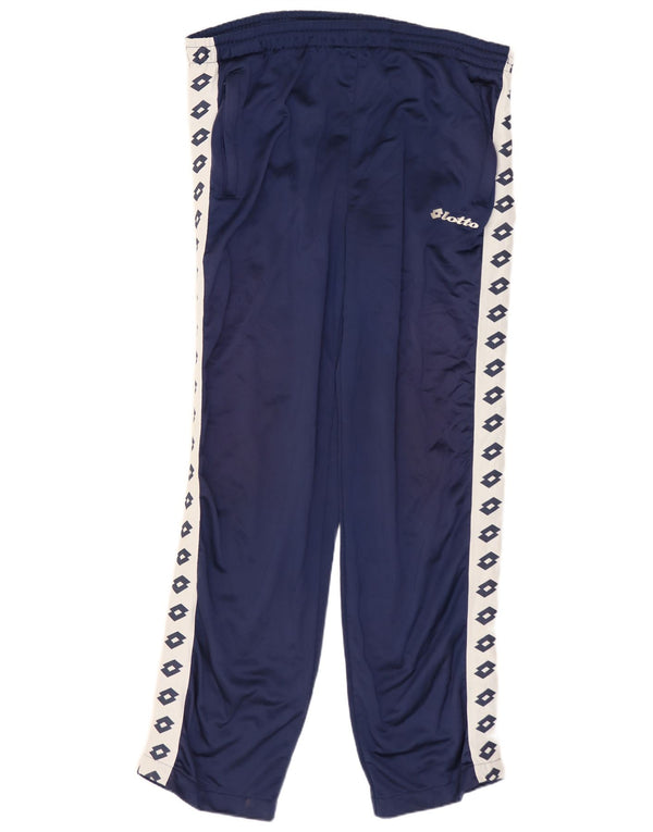 Pantaloni da tuta con grafica da uomo Lotto XL Poliestere color block blu navy
