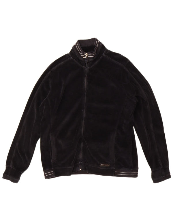 Tuta intera da donna in velluto Champion UK 16 grande cotone nero