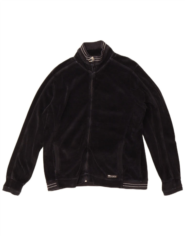 Tuta intera da donna in velluto Champion UK 16 grande cotone nero