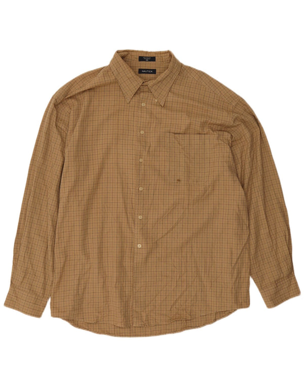 Camicia in flanella da uomo Nautica 2XL Cotone a quadri beige