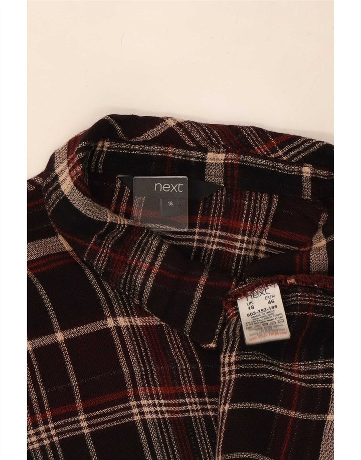 Abito chemisier da donna successivo UK 18 XL Viscosa a quadri rossi