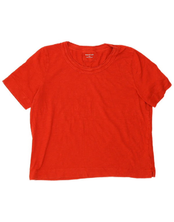 T-shirt corta da donna Whistle UK 14 grande cotone rosso