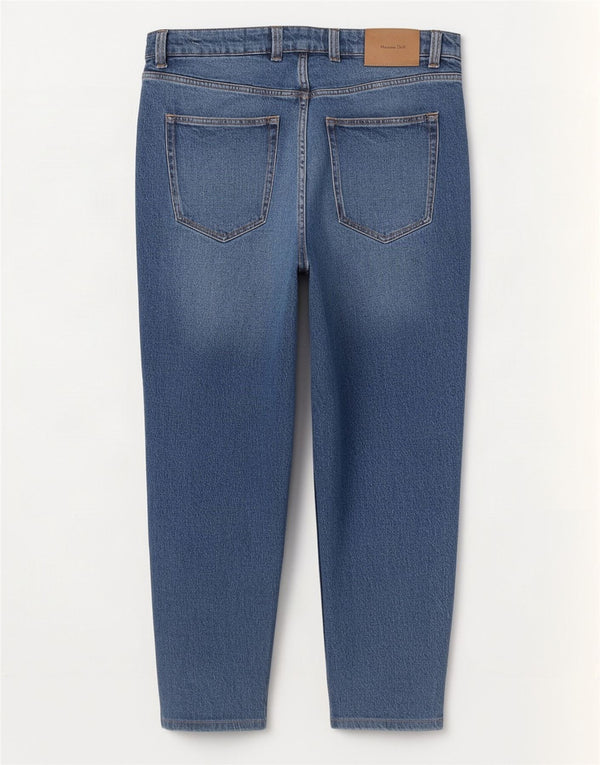 Massimo Dutti Mens Tapered Jeans EU 44 Large W34 L29 Blue Cotton