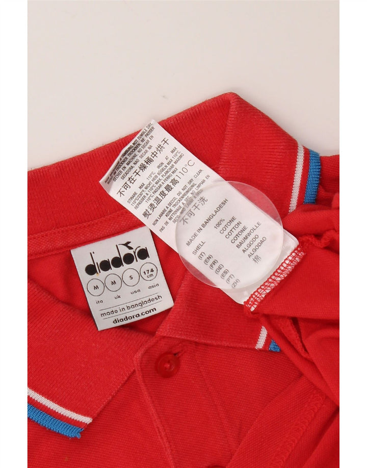 Polo Uomo Diadora Rosso Medio In Cotone